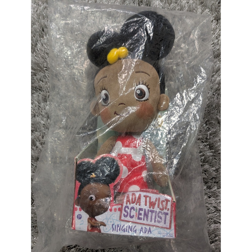 Ada Twist Scientist Singing Ada Plush Doll Toy Netflix Series Red Polka Dot